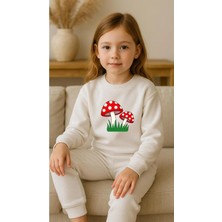 Playwear Çocuktakım Sweatshirt Mantar Baskılı Kız Erkek Çocuk Bisiklet Yaka3 4-5-6-7-8-9-10-11-12YAŞ
