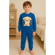 Playwear Köpek Çicek Baskılı Eşofman Takımı 3-4-5-6-7-8-9-10-11-12 Yaş