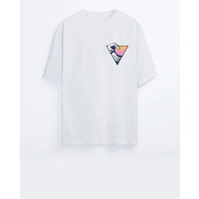 Ayya Unisex Beyaz Ayya Great Vave Oversize Baskılı T-Shirt