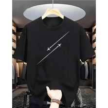 Oneagılyazı Uçak Grafikli Tişört Baskılı Oversize T-Shirt