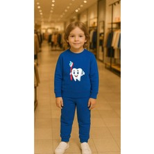 Playwear Çocuktakım Sweatshirt Diş Fırçası Baskılı Kız Erkek Çocuk Bisiklet Yaka3 4-5-6-7-8-9-10-11-12YAŞ