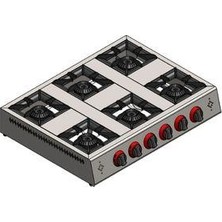 Csa Inox Csa Karacasan Doğalgazlı Altılı 6 Gözlü Mini Set Üstü Ocak