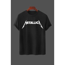 Oneagılyazı Unisex Metallica Baskılı Oversize T-Shirt