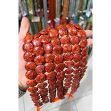 Uçar Doğal Taş Mercan Taşı Daire Kesim Kırmızı 16x20mm Doğal Taş Dizi