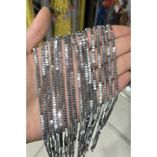 Uçar Doğal Taş Hematit Taşı Yassı Kesim Parlak Gümüş 3x4mm Doğal Taş Dizi