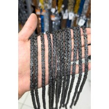 Uçar Doğal Taş Hematit Taşı Fiyonk Kesim Mat Siyah 6x6mm Doğal Taş Dizi