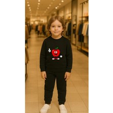Playwear Çocuktakım Sweatshirt Portakal Tavşan Baskılı Kız Erkek Çocuk Bisiklet Yaka3 4-5-6-7-8-9-10-11-12YAŞ