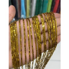 Uçar Doğal Taş Hematit Taşı Dikdörtgen Kesim Parlak Gold 2x4mm Doğal Taş Dizi