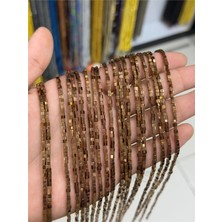 Uçar Doğal Taş Hematit Taşı Küp Kesim Parlak Kahverengi 2x2mm Doğal Taş Dizi