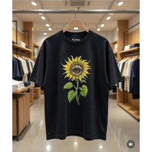 Playwear Ayçicek Diş Baskılı %100 Pamuk Regular Fit Bisiklet Yaka T-Shirt