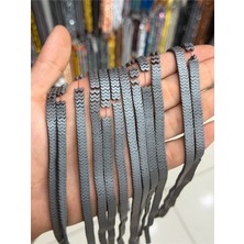 Uçar Doğal Taş Hematit Taşı Yarasa Kesim Mat Gri 7x1mm Doğal Taş Dizi