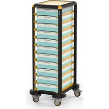Gastrolley Tekli Termo Tepsi Arabası, 9 Tepsi Kapasiteli, Etrafı Açık 57 x 71 x 149 (Cm)
