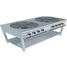 Csa Inox Csa Karacasan Taban Raflı 140 cm 2 Gözlü Doğalgazlı Künefe ve Börek Ocağı
