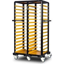 Gastrolley Ikili Servis Tepsi Arabası 150 (Etrafı Açık) 101 x 71 x 174 (Cm)