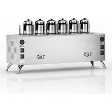 Anka Elektrikli Inox Pro Compact Smart 6 Demlik 60 Litre Çay Makinesi 220V