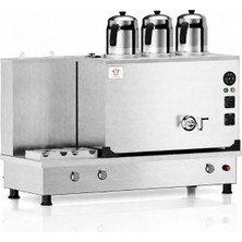 Anka Doğalgazlı Inox Turbo Smart Hibrit 3 Demlikli 30 Litre Çay Makinesi