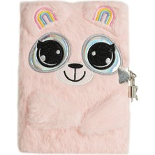 Retro Kilitli Peluş Hopi Defter