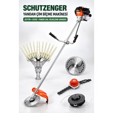 SCHUTZENGER Hq-8 Çim Biçme Makinesi Benzinli 2 Zamanlı Zeytin Fındık Meyve Silkeleme Aparatı Dal Sallama Zinçir Başlıklı