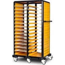 Gastrolley Ikili Servis Tepsi Arabası 150 (2 Yanı Kapalı) 101 x 71 x 174 (Cm)