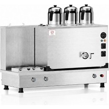 Anka Tüplü Inox Turbo Hibrit 3 Demlikli 30 Litre Çay Makinesi