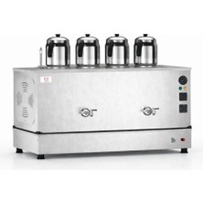 Anka Tüplü Inox Pro Compact Hibrit Smart 4 Demlikli 40 Litre Çay Makinesi