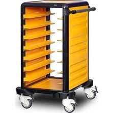 Gastrolley 75 Tekli Servis Tepsi Arabası, 2 Yanı Kapalı, 57X71X99 cm