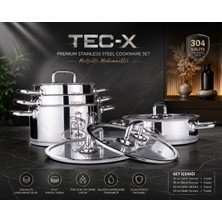 Tec-X Stella 8 Parça Çelik Tencere Seti - Paslanmaz