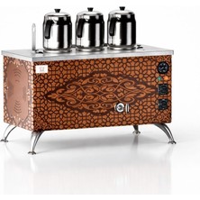 Anka Elektrikli Bakır Pro Compact Smart 3 Demlik 30 Litre Çay Makinesi 220V