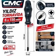 Cmc Tools Yıldız Tornavida 6X150 mm Profesyonel Yerli Üretim Ürün Kodu : Cmc :1213