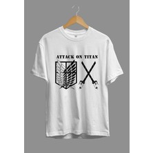 Zokawear Bol Kalıp Attack On Titan Semboller Anime Baskılı Tasarım Tişört