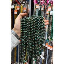 Uçar Doğal Taş Afrika Turkuaz Taşı Küre Kesim Parlak 8mm Doğal Taş Dizi [AB+]