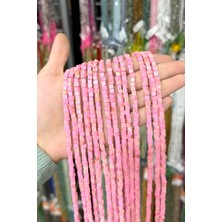 Uçar Doğal Taş Varisit Taşı Küp Kesim Pembe 4x4mm Doğal Taş Dizi