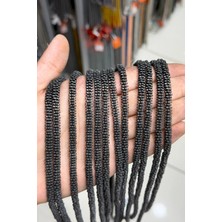 Uçar Doğal Taş Hematit Taşı Papatya Rondela Kesim Mat Siyah 6x2mm Doğal Taş Dizi