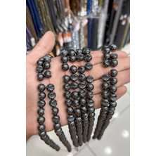 Uçar Doğal Taş Hematit Taşı Küre Kesim Parlak Füme 10x10mm Doğal Taş Dizi