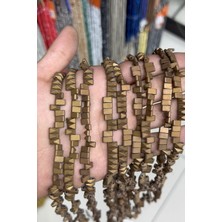 Uçar Doğal Taş Hematit Taşı Piramit Kesim Mat Kahverengi 8x5mm Doğal Taş Dizi