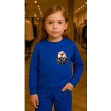 Playwear Çocuktakım Sweatshirt Mars Baskılı Kız Erkek Çocuk Bisiklet Yaka3 4-5-6-7-8-9-10-11-12YAŞ