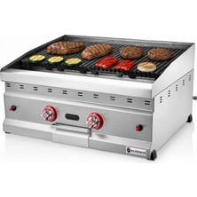 Silverinox Tüplü Set Üstü Lavtaşlı Izgara 70 cm