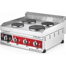 Silverinox Elektrikli Set Üstü 4 Gözlü Pleyt Isıtıcı 220V