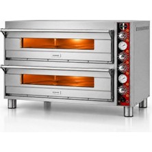 Silverinox Elektrikli Çift Kat 30 cm 6+6 Pizza Kapasiteli Pizza Fırını 380V