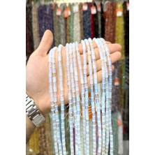 Uçar Doğal Taş Opal Taşı Silindir Kesim Parlak 5x8mm Doğal Taş Dizi [AA]
