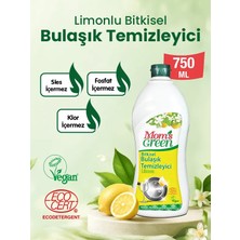 Mom's Green Bitkisel Elde Yıkama Bulaşık Deterjanı Limon Kokulu 750 ml