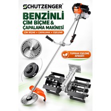 SCHUTZENGER Hp-97 Benzinli Ot Çim Biçme Toprak Eşeleme Çapalama Makinesi 2 Zamanlı Motor Turbo Germany