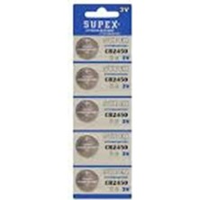 Supex CR2450-C5 3V Lityum Düğme Pil 5'li Paket