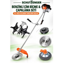 SCHUTZENGER Hq-96 Çapalama Makinesi Benzinli Çim Biçme Ot Kesme Toprak Çapalama Tel Fırçalı Germany