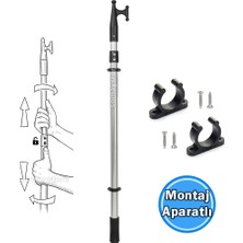 Goldsea Marine Sealux Tekne Gönder Kancası Teleskopik Kakıç  2 Kademe 122-210CM Montaj Parçaları ile Birlikte