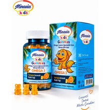 Minasia Kids Omega 3 Çiğnenebilir Gummies 60 Adet Portakal Aromalı Balık Yağı Türkiye Menşeli
