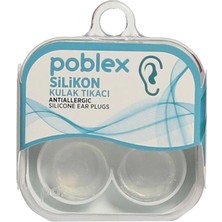 Poblex Silikon Kulak Tıkacı 2 Adet – Yüzme ve Su Koruması İçin
