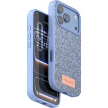 Twin Store Onegif Apple iPhone 18 Pro Bright Simli Kapak - Mavi