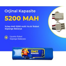 Ümit Maker Xclea H40 5200 Mah 14.4V Robot Süpürge Batarya