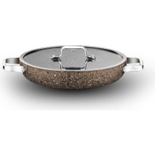 Brioni Stone-Age Terra 24CM Çizilmez Yanmaz Yapışmaz Indüksiyonlu Sahan